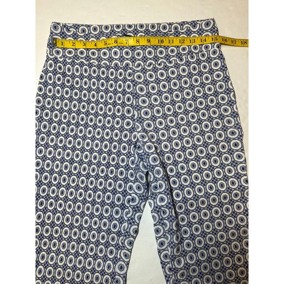 Zac & Rachel Women’s Crop Pants Size 10 Blue Hi-Rise Straight Leg Stretch - Picture 4 of 6